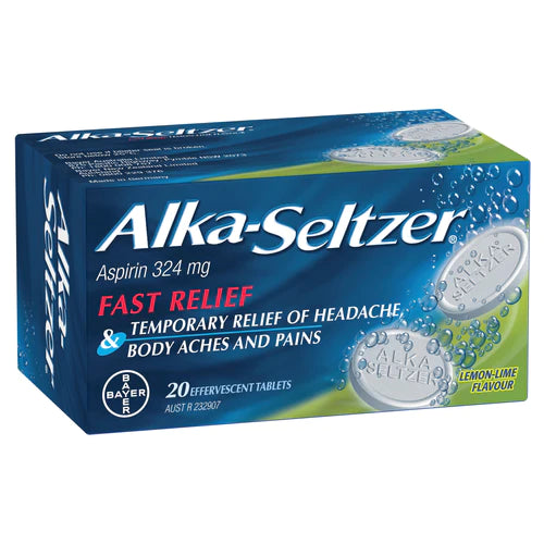Alka Seltzer Lemon Lime 324mg 20s