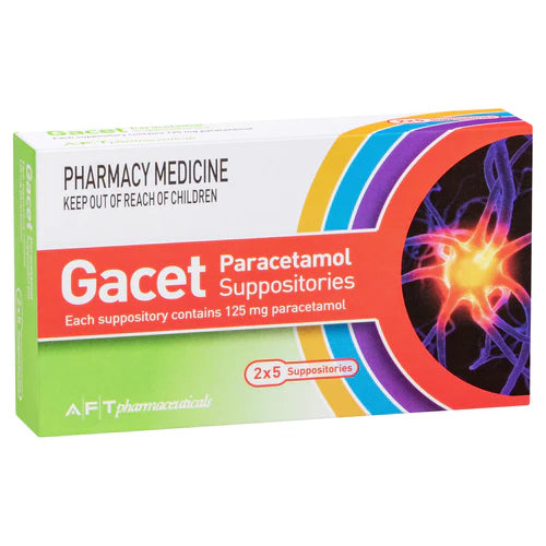 GACET Paracetamol Supp. 125mg 10pk