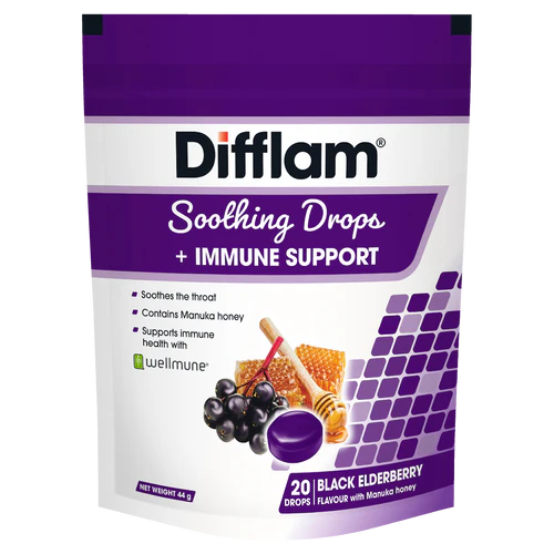DIFFLAM Drops + Immune Support Black Elderberry 20s