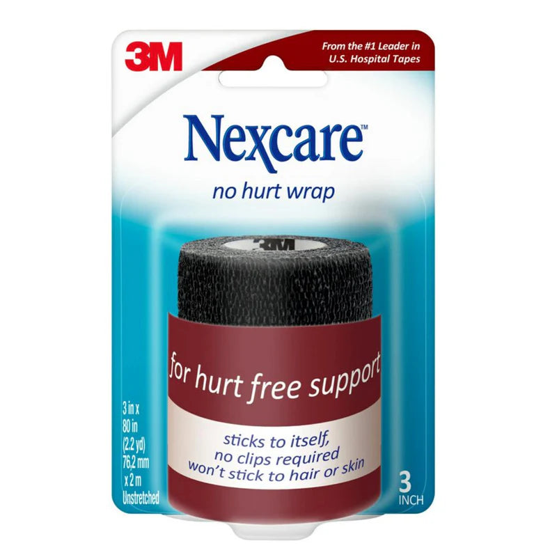 Nexcare® No Hurt Wrap Self-Adherent Bandage Black 75mm × 2m