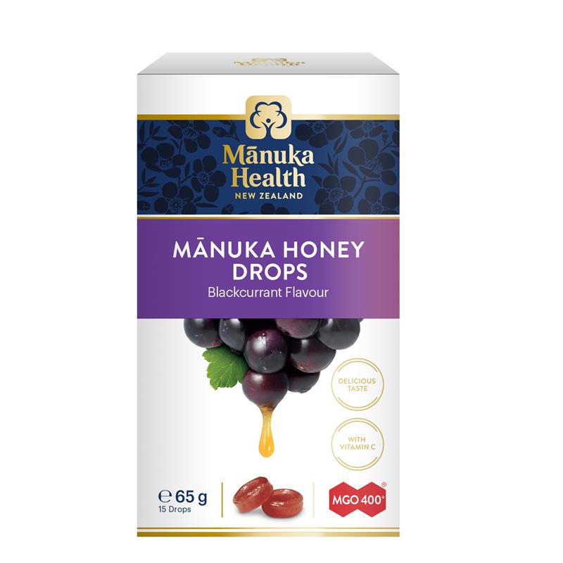 Manuka Health M/Honey Drops Blackcurrant 15s