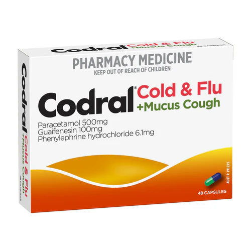 CODRAL Cold&Flu +Mucus Cough Cap 48s