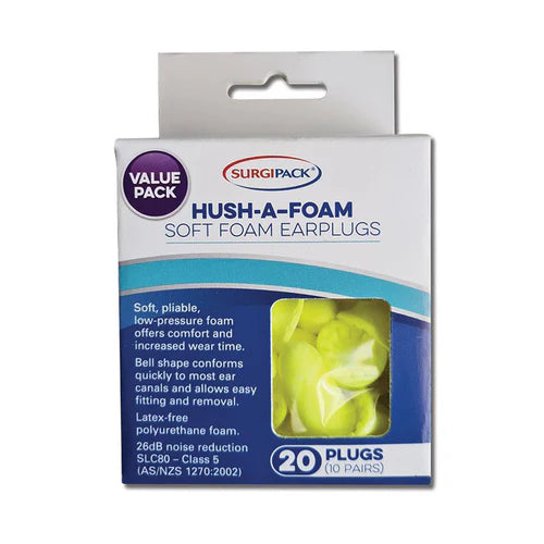 SP Ear Plugs Hush-A-Foam Soft 10pr