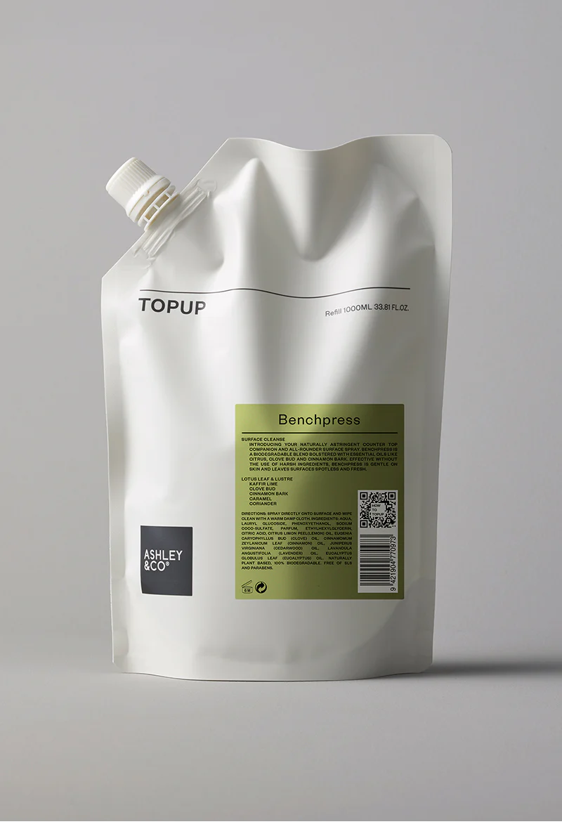 Ashley & Co Topup Benchpress Surface Cleanse, 1000ml