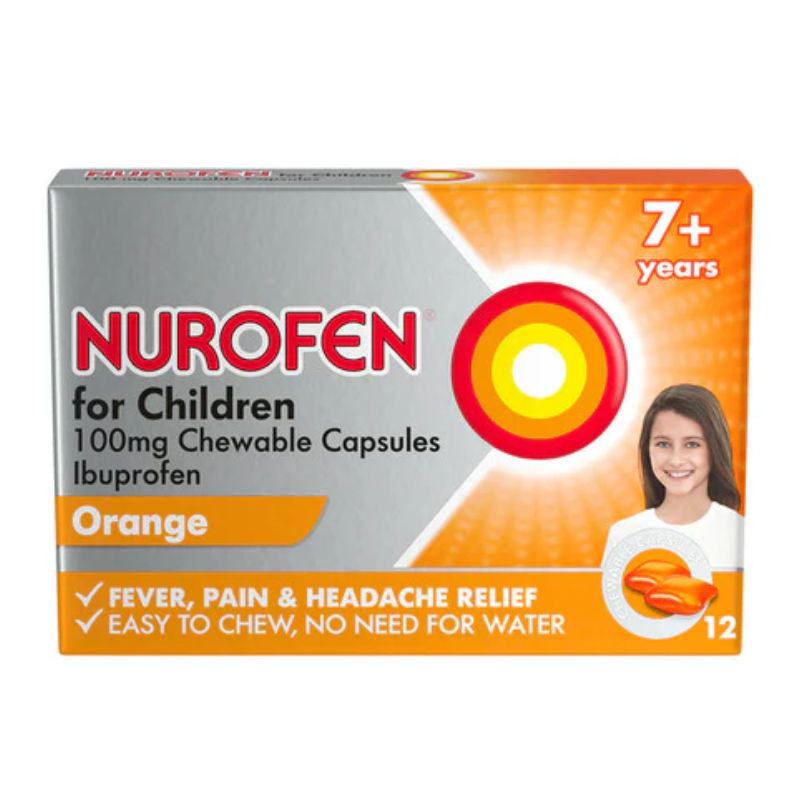 NUROFEN CHILD 7+YRS CHWBLE TABS 12s