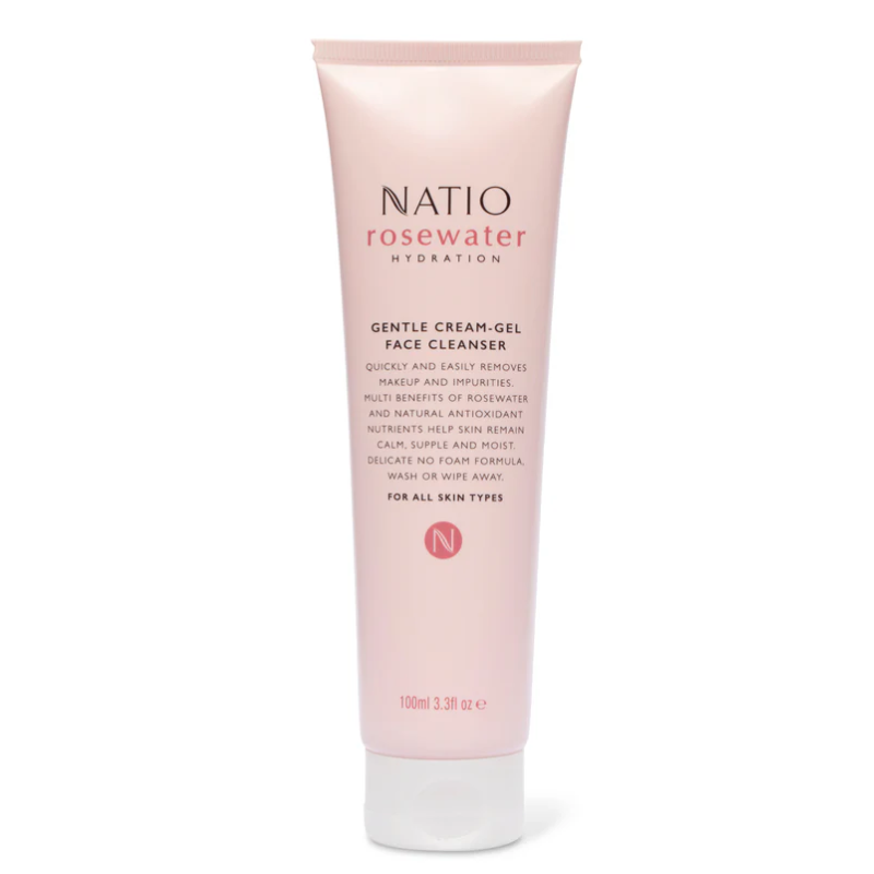 NATIO Rosewater Cr/Gel Clnsr 100ml