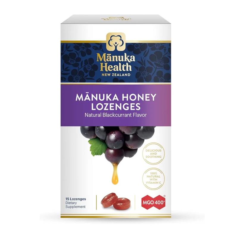 Manuka Health Manuka Honey Lozenges. Blackcurrant 15pk