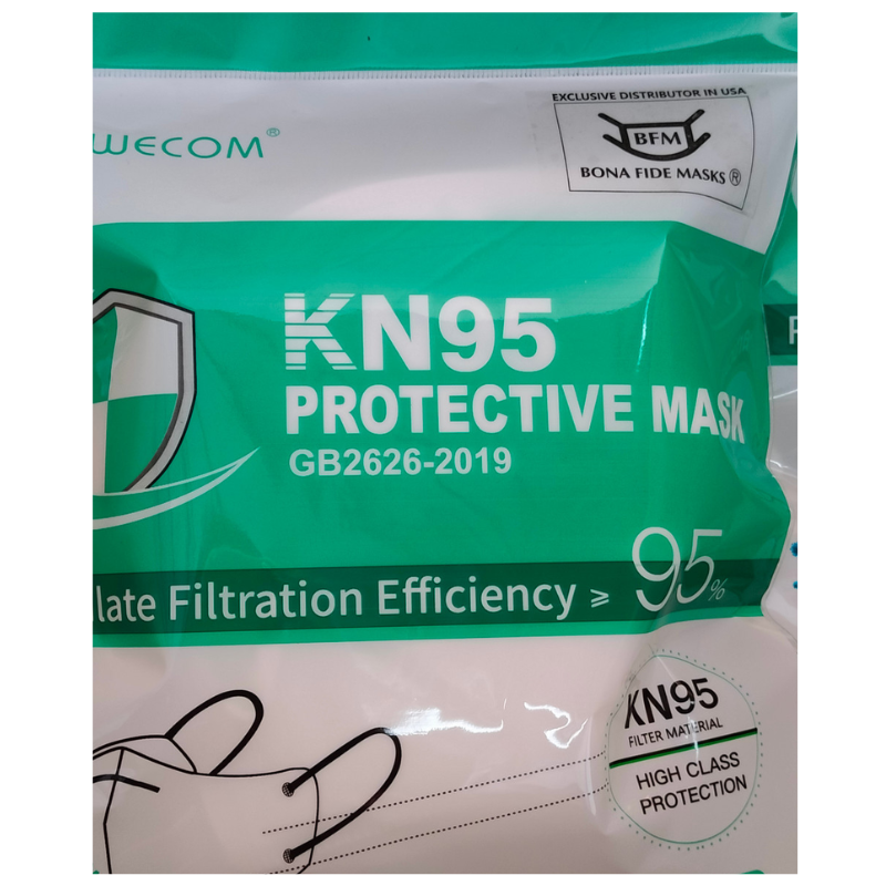 PTI Powecom KN95 Mask - Wht 10 PACK