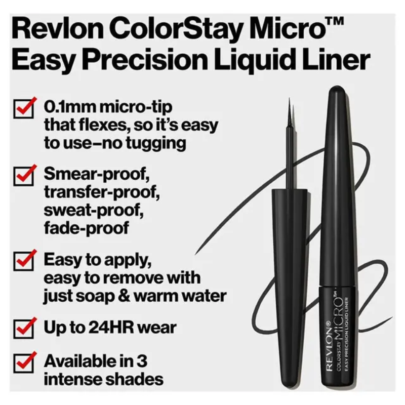 Revlon ColorStay Micro Easy Precision Liquid Liner – Blackest Black