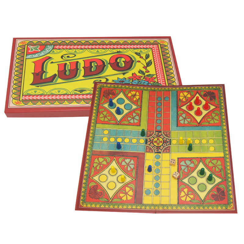 Retro Ludo Wood Game D60876