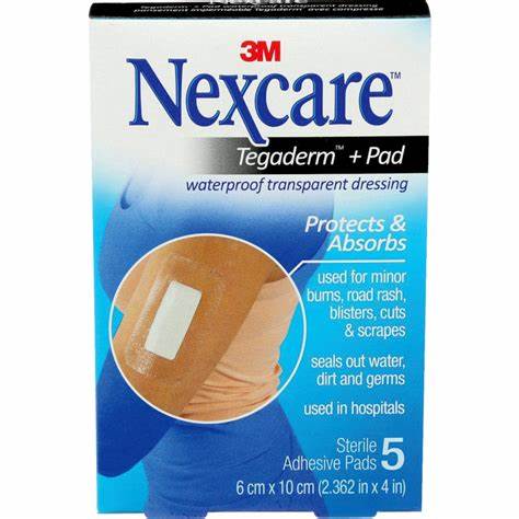 N/C Tegaderm W/P Transparent Pad 5pk