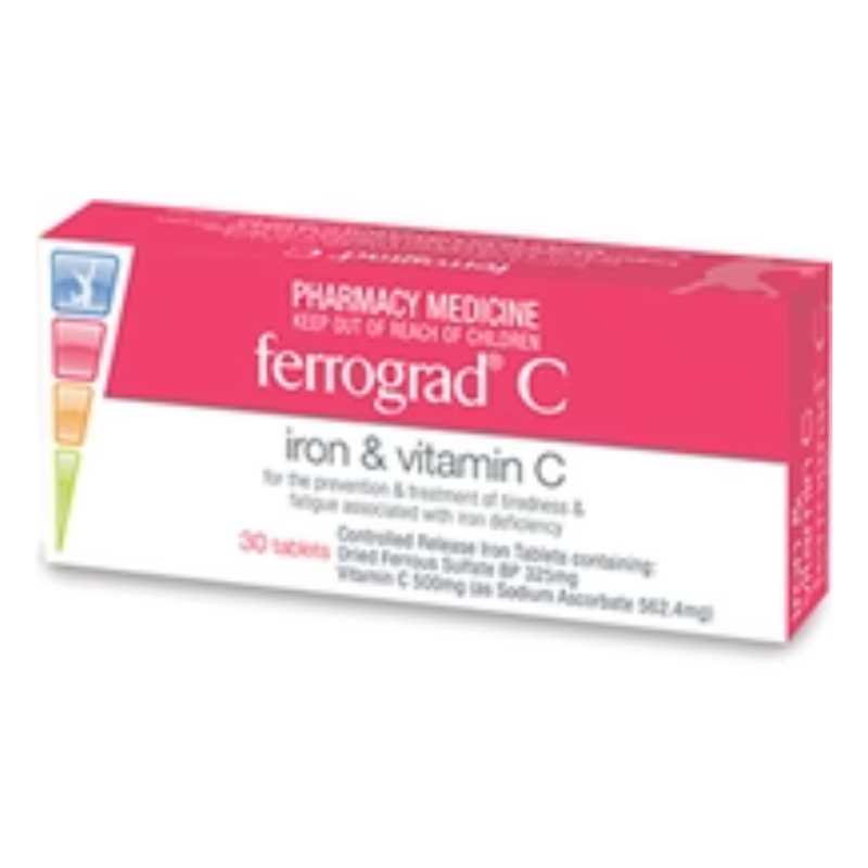 Ferrograd C 325mg+500mg VitC Tabs30s
