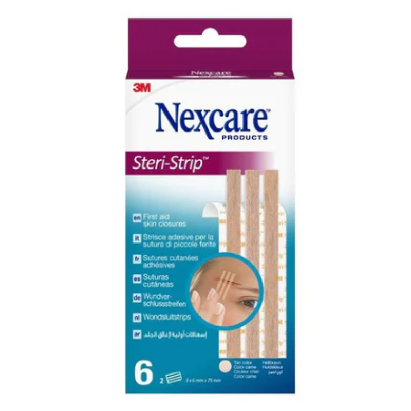 N/C Steri-Strip Tan 6x75mm 6s
