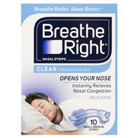 BREATHE RIGHT Nasal Strp Clr S/M 10s
