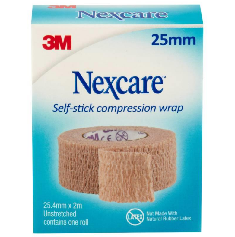 Nexcare Self Stick Compression Wrap Tan 25mmx2m