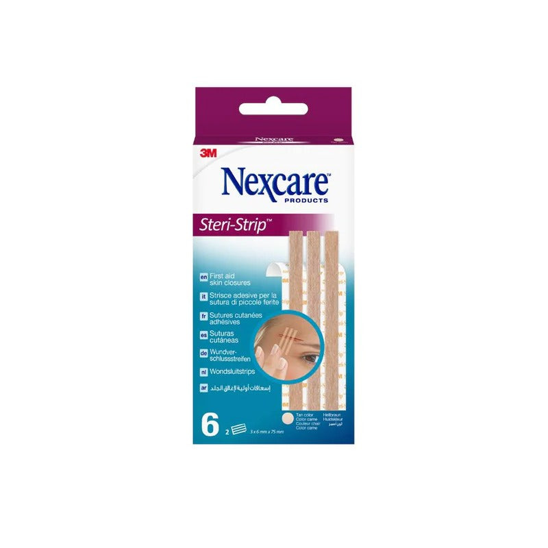 N/C Steri-Strip Tan 6x75mm 6s