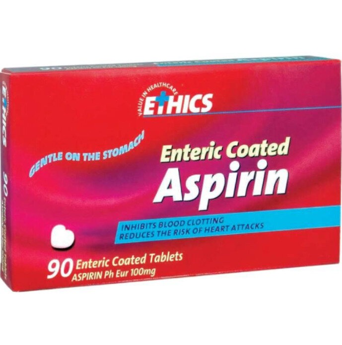 Ethics Aspirin E/Coated 100mg 90s