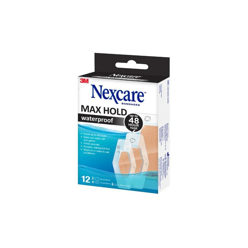 N/C Max Hold W/P Bandages Asst 12pk