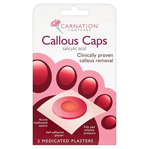CARNATION Foot Callous Caps 2pk