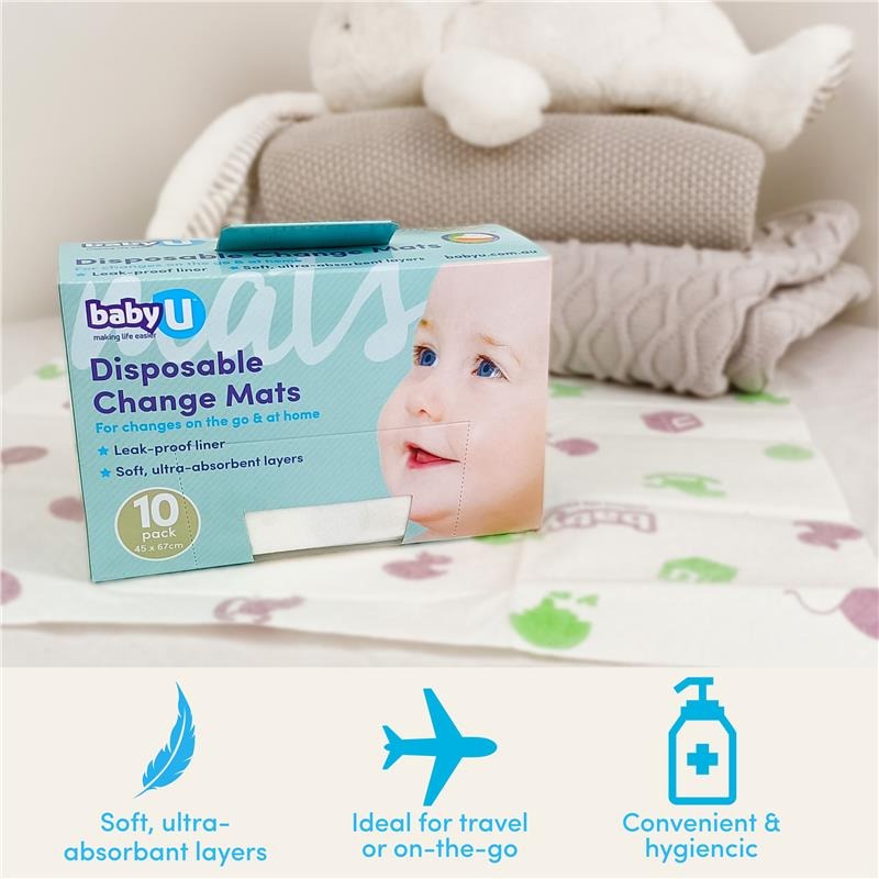 Baby U Change Mats 10pk