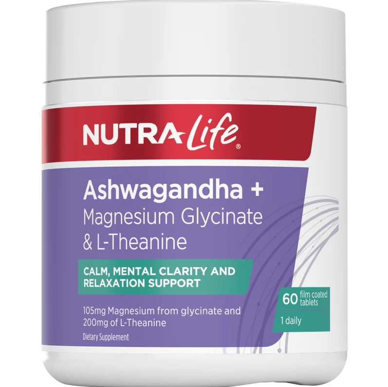 Nutra-Life Ashwagandha + Magnesium Glycinate & L-Theanine 60s