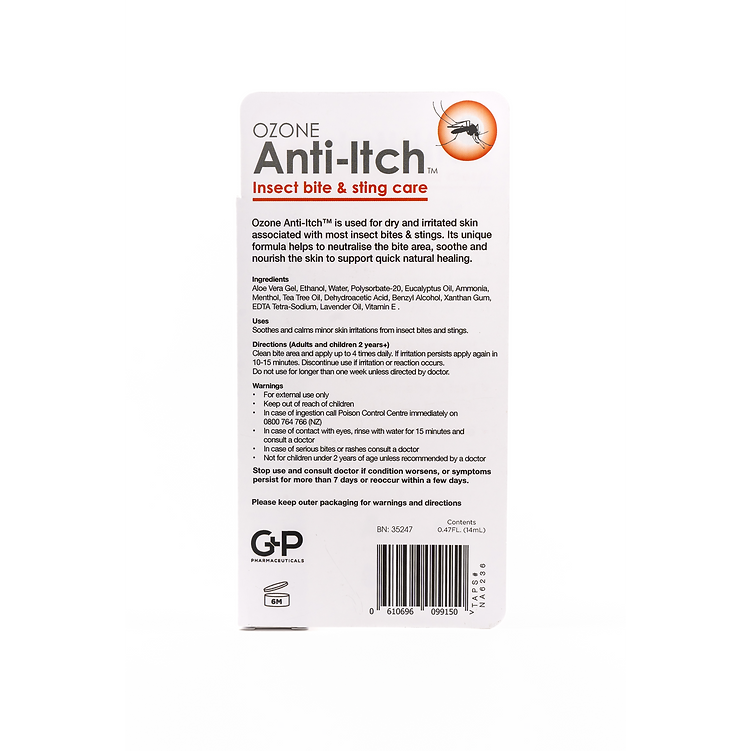 Ozone Anti-Itch Bite & Sting R/On 14ml