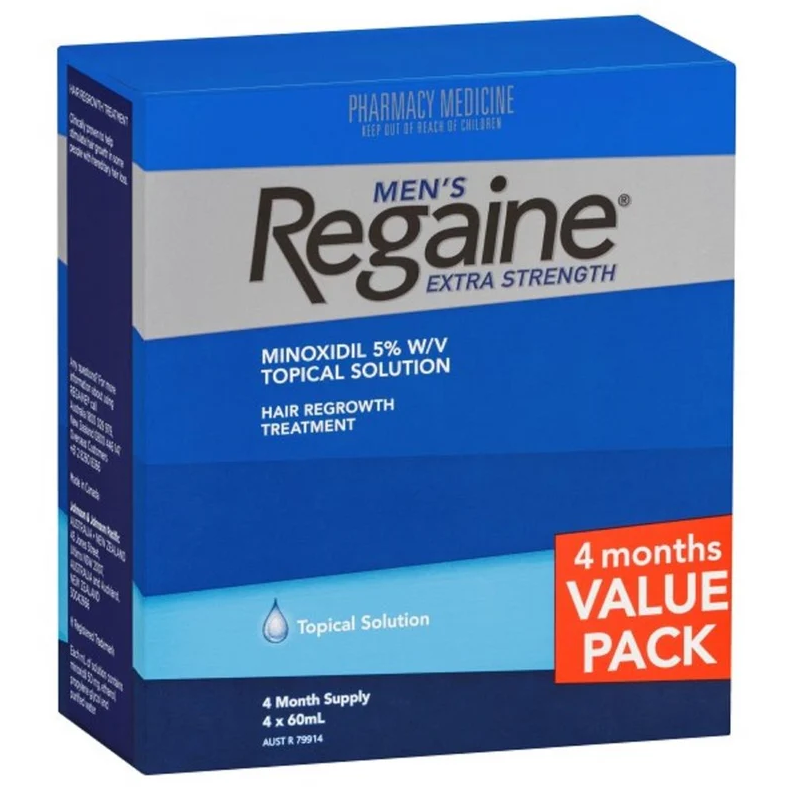 Regaine Men's Solution Extra Strength 4mth Supply 4x60ml