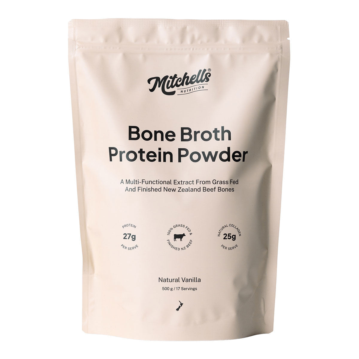 Mitchell's Bone broth Powder Vanilla 500grams