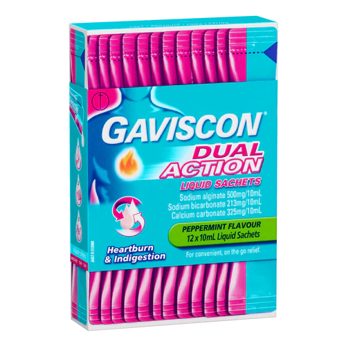 GAVISCON Dual Actn Liq Sach 10ml 12s