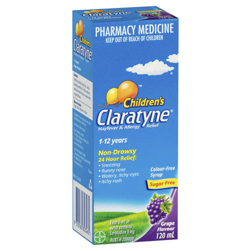 Claratyne Child Grape Syrup 120ml