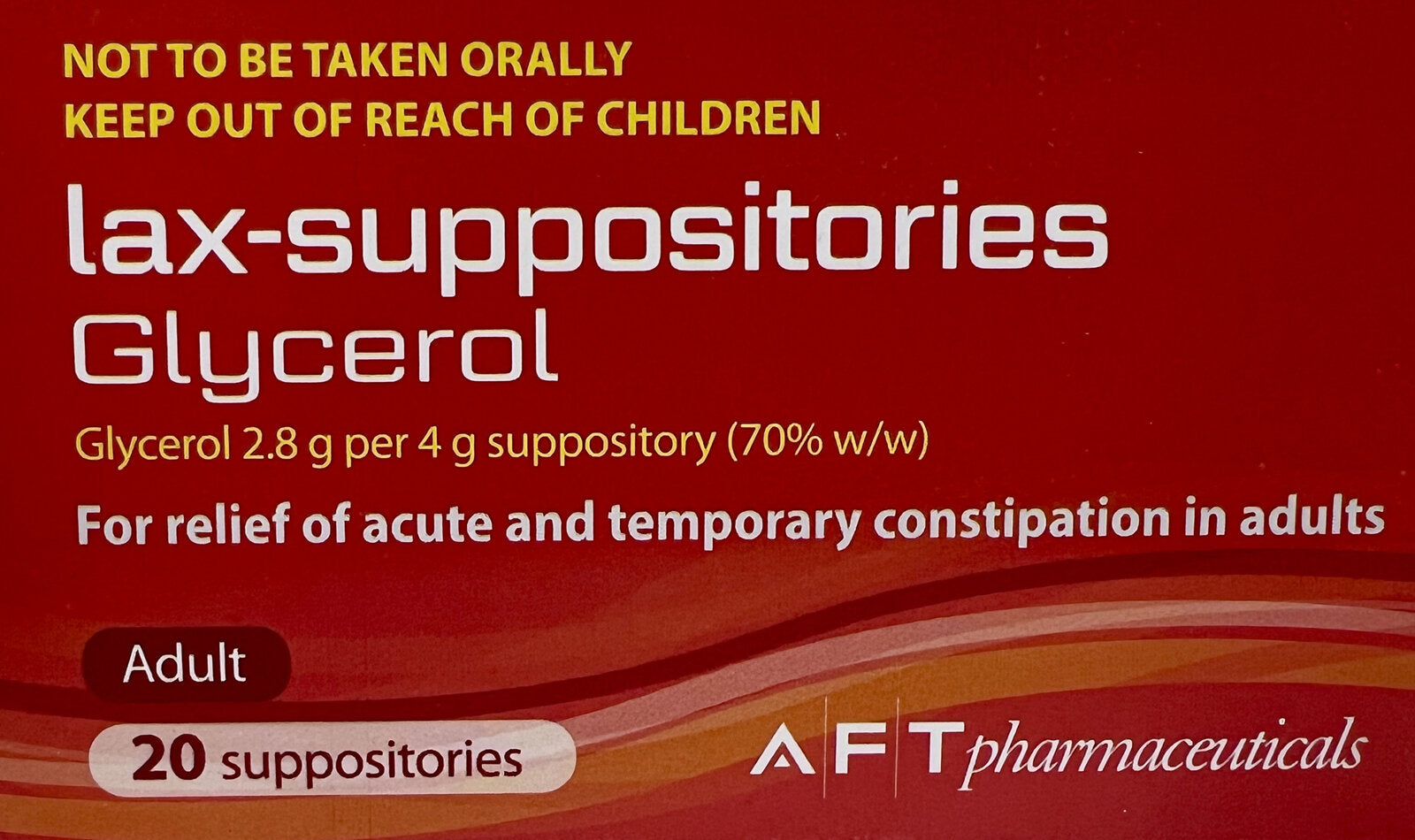 AFT LaxSupp. Glycerol 70%w/w 4g Suppositories 20s