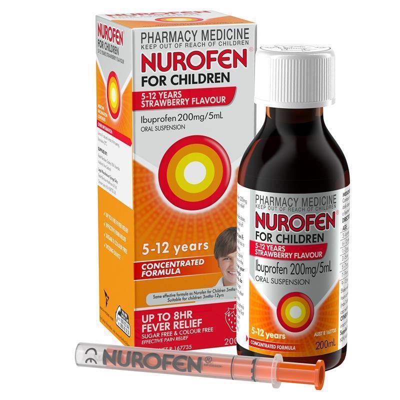 NUROFEN Child 5-12 Yrs Strawb 200ml