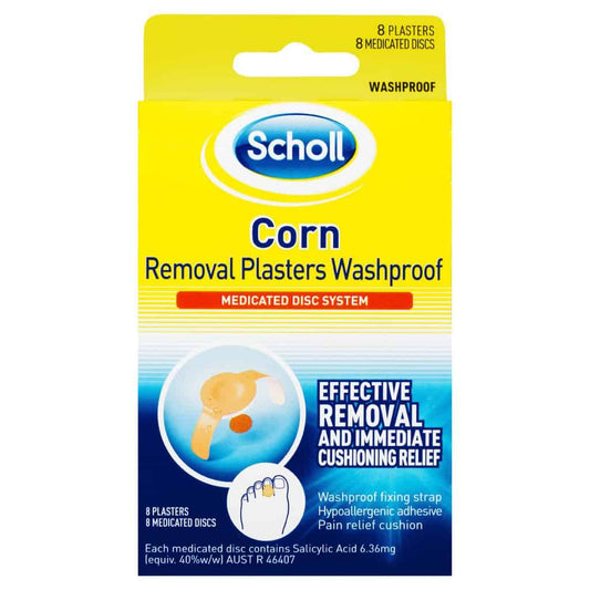 SCHOLL Corn Removal Plaster W/P 8pk