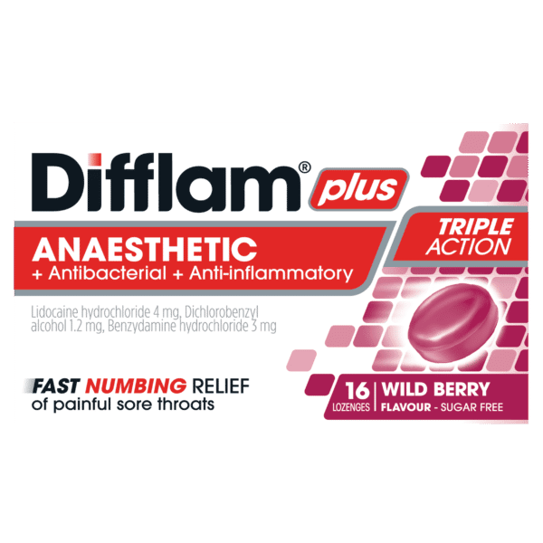 DIFFLAM Loz Plus Anaest Berry 16s