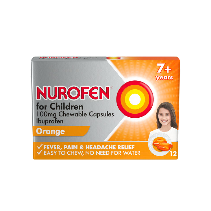 NUROFEN CHILD 7+YRS CHWBLE TABS 12s