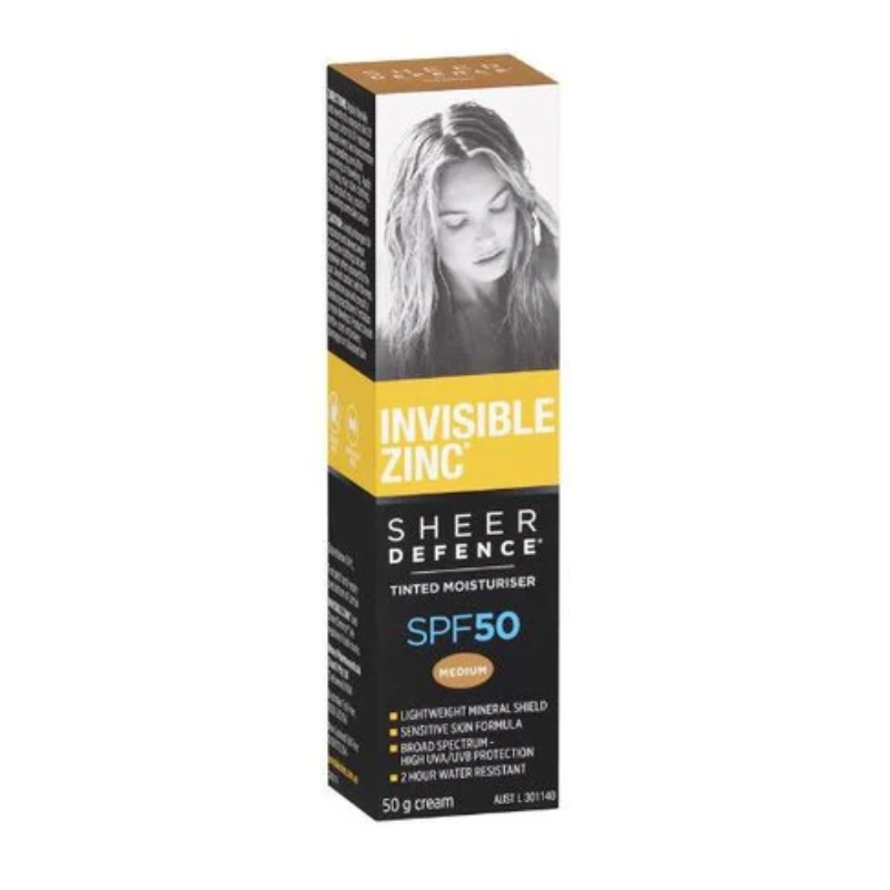 INV ZINC SD Tint Moist SPF50 Med 50g
