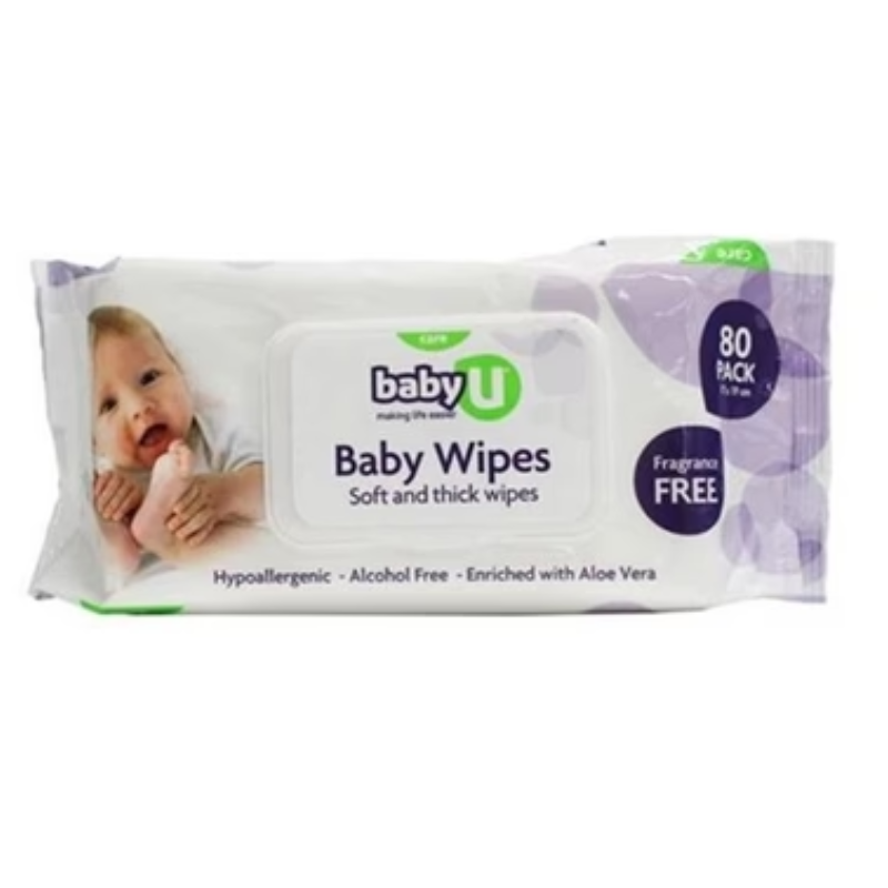 Baby U Hypoallerg. Alc/F Wipes 80pk