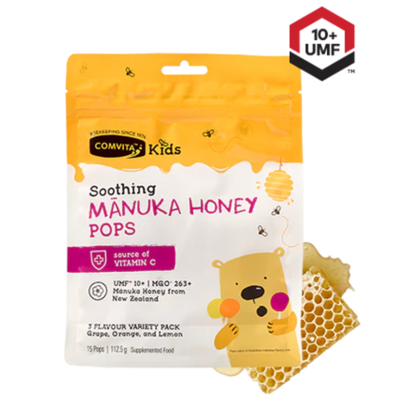Comv Kids UMF 10+ MH S/Pops 15pk