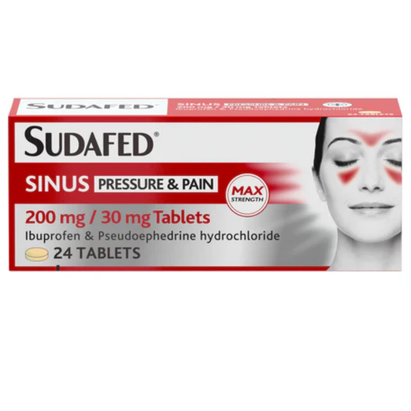 SUDAFED Sinus Pain D&N PSE C3 24s