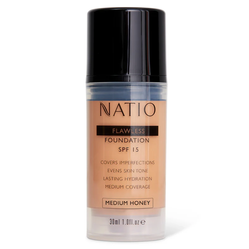 NATIO Flawless Fnd SPF15 Med Honey