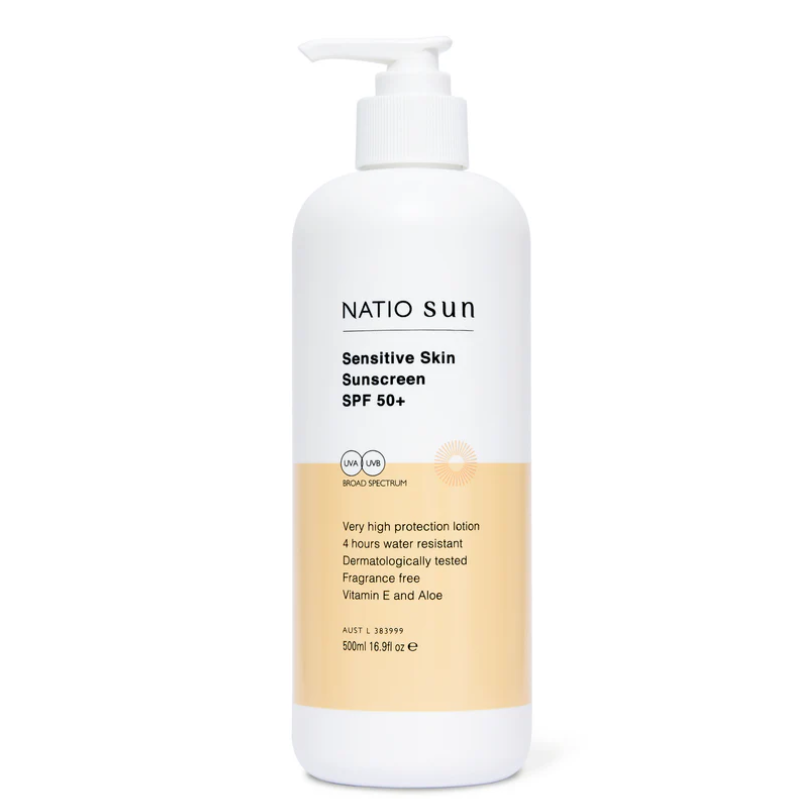 NATIO Sens. Skin S/Scrn SPF50+ 500ml
