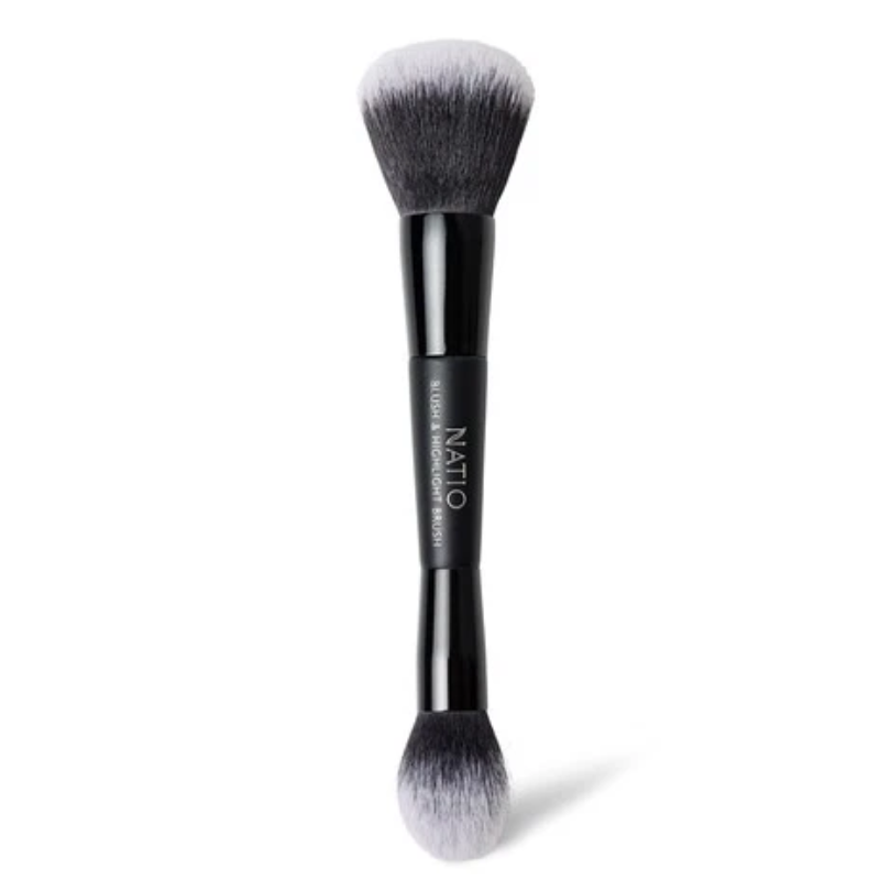 NATIO Nat Glow Dbl End Blush&HL Brsh