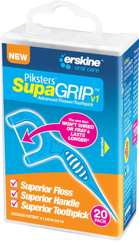 Piksters SupaGRIP Flosser/Pick 20pk