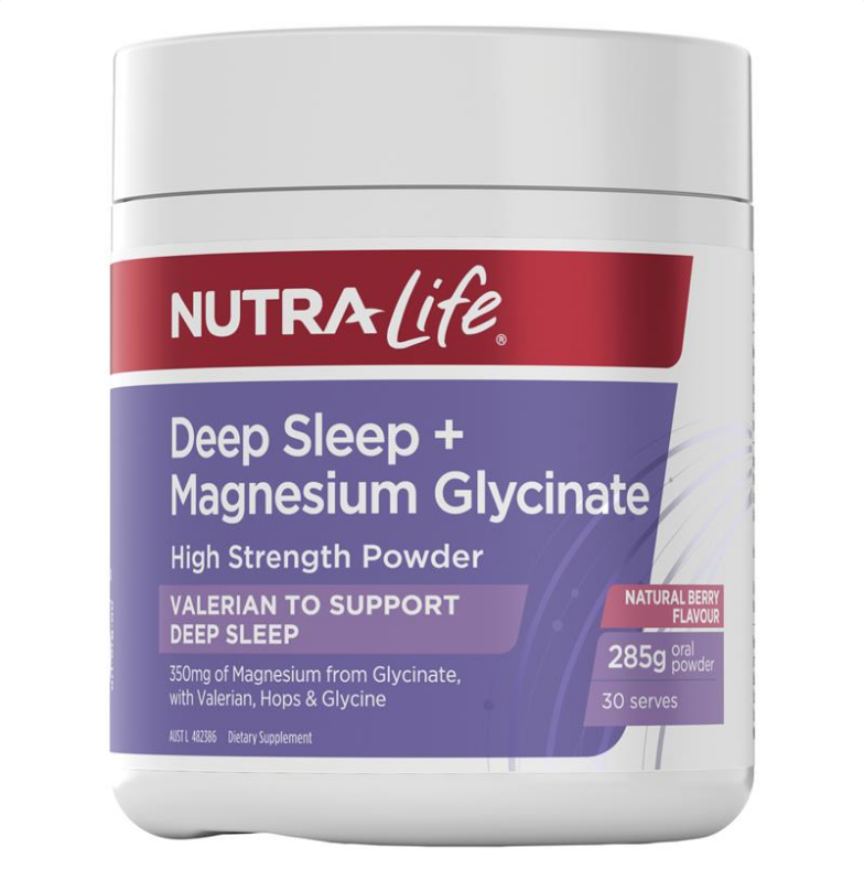 NutraLife Deep Sleep + Magnesium Glycinate High Strength Powder 285g