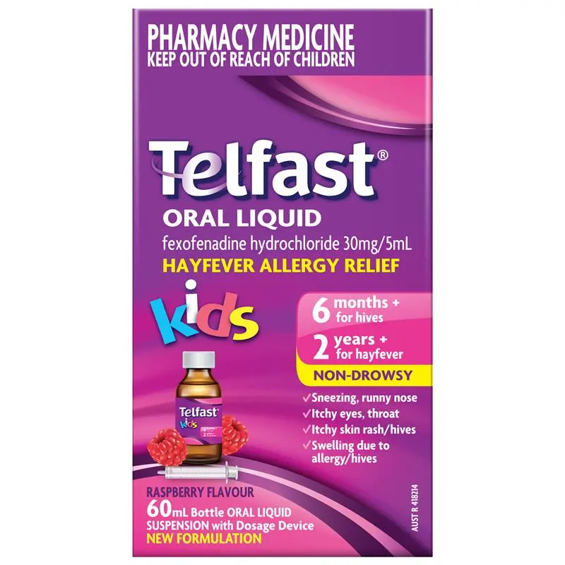 TELFAST Oral Liquid Kids Rasp 60ml