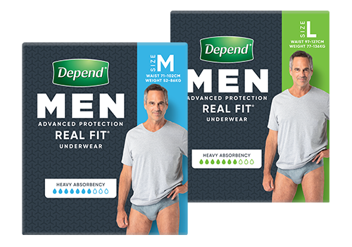 DEPEND REALFIT LGE Mens 8pk