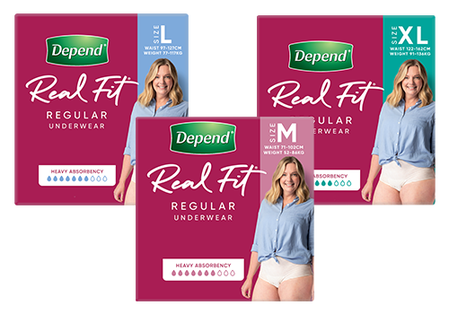 DEPEND REALFIT Medium Womens 8pk