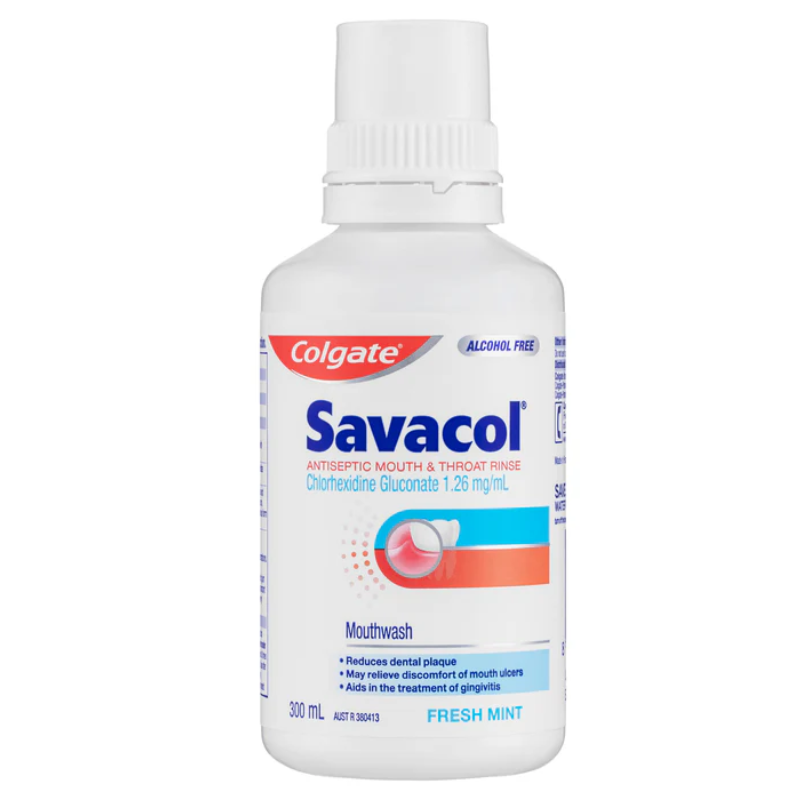 Colgate Savacol Antiseptic Mouth & Throat Rinse Fresh Mint 300ml