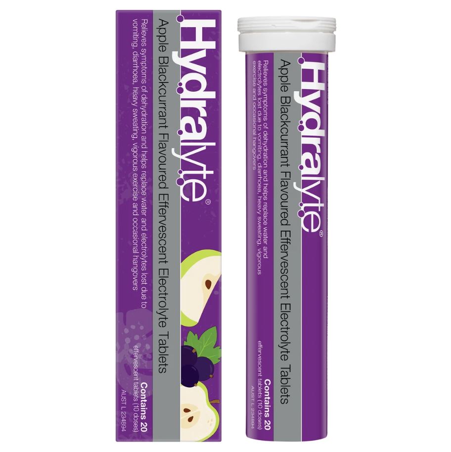 Hydralyte Effervescent Apple & Blackcurrant 20s