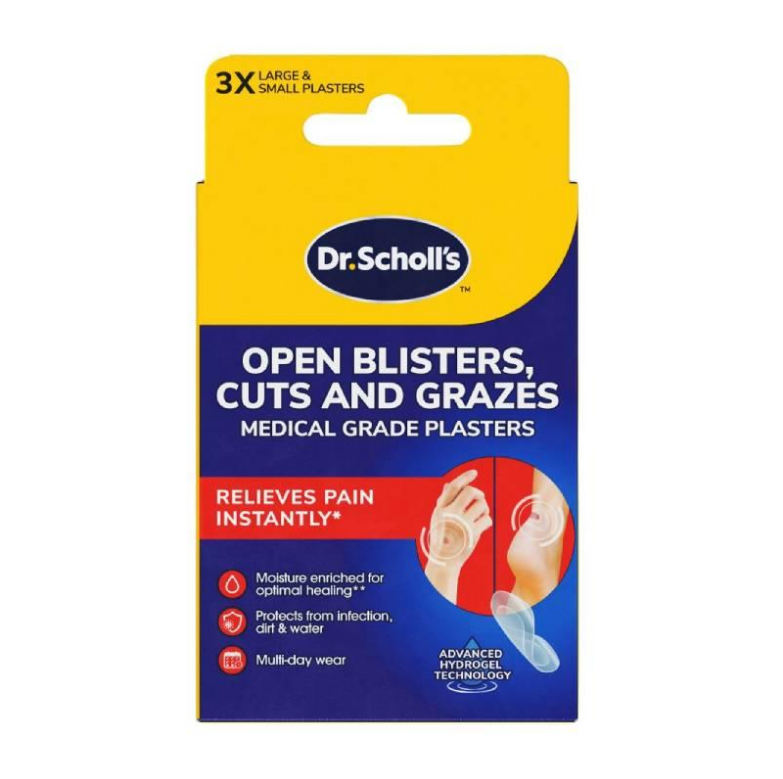 Dr. Scholl's Open Blister Cuts and Grazes Plasters 6s